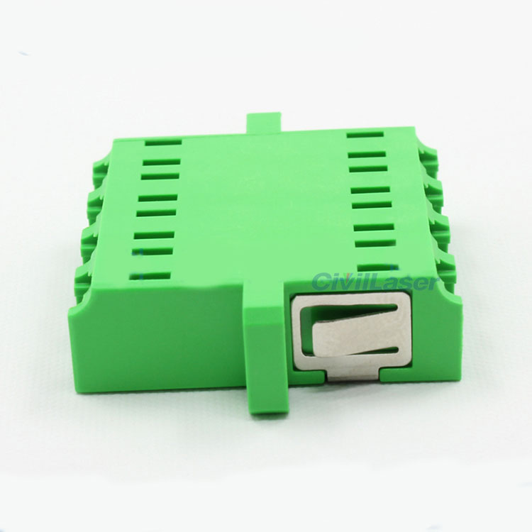 LC Integrated Type Singal Mode Four Core 녹색 Plastic Fiber Optic Adapter